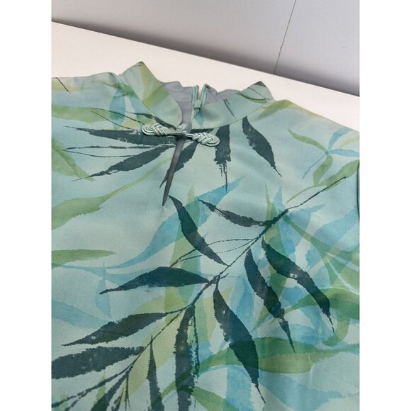 David Warren New York Women's Size 12 Dress 100% Silk‎ Blue Turquoise - Picture 4 of 6